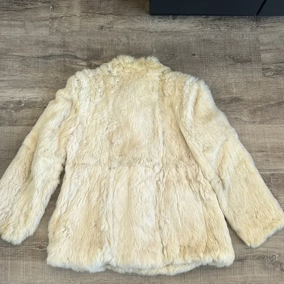 Vintage Rabbit Fur Bunny Hug coat size L